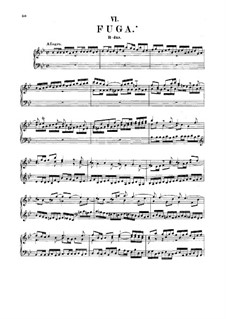 Fugue in B Flat Major, BWV 954: Para Piano by Johann Sebastian Bach