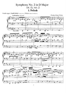 Symphony for Organ No.2, Op.13: para um único musico (Editado por H. Bulow) by Charles-Marie Widor