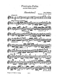 Sylvia: Pizzicato Polka, for mandolin, mandola and guitar by Léo Delibes