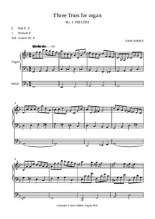 Three Trios for organ: No.1 introdução by Hans Bakker