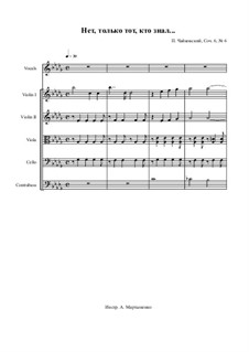 Six Romances, TH 93 Op.6: No.6 None But the Lonely Heart by Pyotr Tchaikovsky