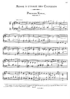 Messe pour les couvents: Messe a l'usage des couvents by François Couperin