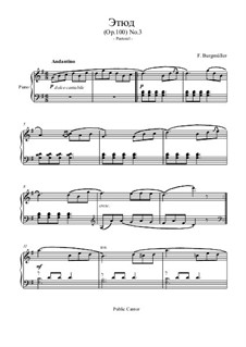 No.3 Pastorale: Para Piano by Johann Friedrich Burgmüller
