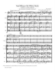 Sad Minuet in Olden Style, for flute and orchestra: Sad Minuet in Olden Style, for flute and orchestra by Edward Lein