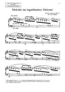 Mélodie en mésure lagaoedique: Para Piano by Anton Arensky