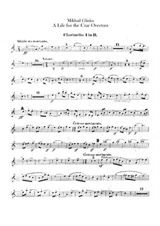 Overture: parte clarinetas by Mikhail Glinka