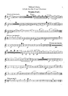 Overture: parte trompetas by Mikhail Glinka