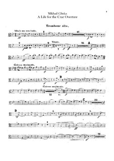 Overture: parte trombones by Mikhail Glinka