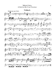 Overture: violinos parte I by Mikhail Glinka