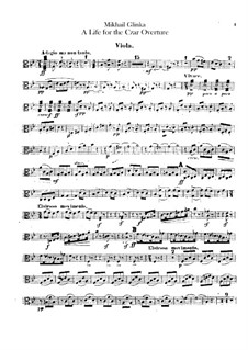 Overture: parte violas by Mikhail Glinka