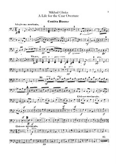 Overture: Parte contrabaixo by Mikhail Glinka