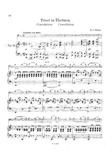 Consolation for Cello and Piano: partitura by Mikhail Glinka