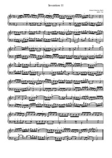 No.11 in G Minor, BWV 782: Para Piano by Johann Sebastian Bach