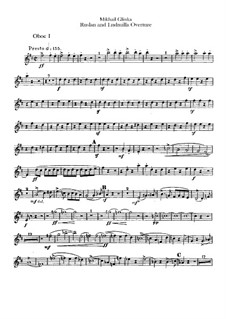 Overture: parte de oboes by Mikhail Glinka