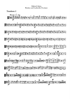 Overture: parte trombones by Mikhail Glinka
