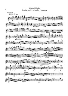 Overture: violinos parte I by Mikhail Glinka