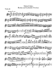 Overture: violinos parte II by Mikhail Glinka