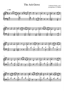 The Ash Grove: Para Piano by folklore