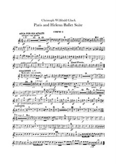 Ballet suite: parte trompa by Christoph Willibald Gluck