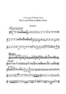 Ballet suite: parte trompetas by Christoph Willibald Gluck