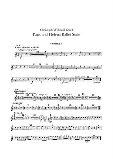 Ballet suite: parte trompetas by Christoph Willibald Gluck