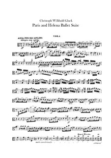 Ballet suite: parte violas by Christoph Willibald Gluck