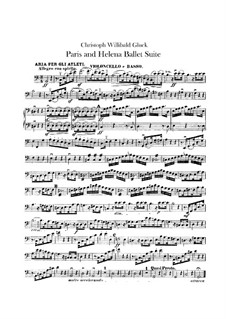 Ballet suite: parte violoncelo e contrabaixo by Christoph Willibald Gluck