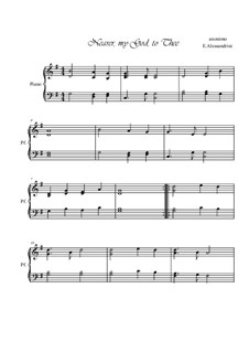 Nearer, My God, To Thee: Para Piano by Lowell Mason