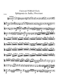 Iphigenia in Aulis, Wq.40: Abertura - parte viola by Christoph Willibald Gluck