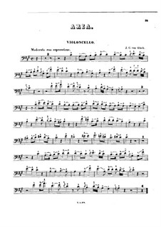 Iphigenia in Tauris, Wq.46: Act I, No.3 Aria, for cello and piano – solo part by Christoph Willibald Gluck