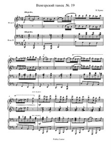 Dance No.19 in B Minor: partitura para piano by Johannes Brahms