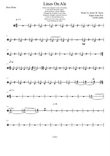 Lines on Ale: Percussion packet by James Knox