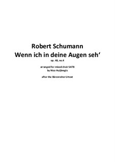 No.4 When I Look in Your Eyes: partituras de vocais by Robert Schumann