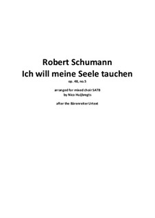 No.5 I Want to Bathe My Soul in the Chalice of the Lily: partituras de vocais by Robert Schumann