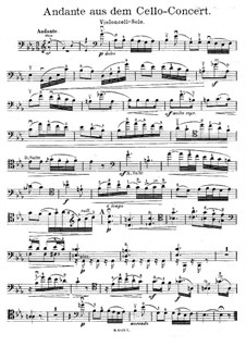 Concerto for Cello and Orchestra No.5 in C Major, Hob.VIIb/5: Movement II. Version for cello (or violin) and piano – cello part by Joseph Haydn