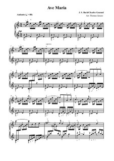 Ave Maria (Instrumental Version – One Instrument): Para Piano by Johann Sebastian Bach, Charles Gounod