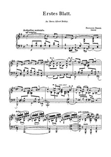 Three Albumleaves, BV 289: set completo by Ferruccio Busoni