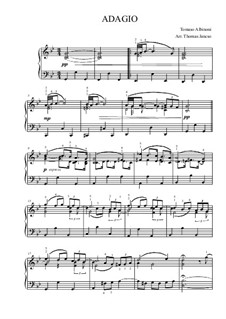 Adagio in G Minor: Para Piano by Tomaso Albinoni