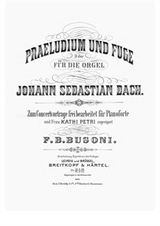 Prelude and Fugue No.2 in D Major, BWV 532: arranjo para piano by Johann Sebastian Bach