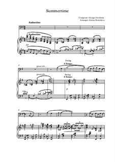 Summertime, for two instruments: For euphonium and piano by George Gershwin
