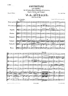 La Bataille. Country Dance, K.535: La Bataille. Country Dance by Wolfgang Amadeus Mozart