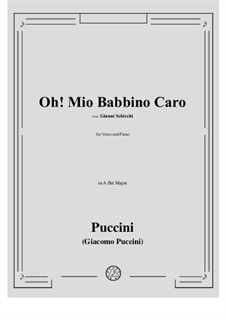 O mio babbino caro: Para vocais e piano by Giacomo Puccini
