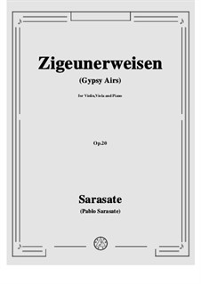 Zigeunerweisen (Gypsy Airs), Op.20: para violino,viola e piano by Pablo de Sarasate