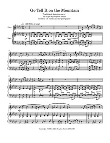 Go, Tell it on the Mountain: For flute (or violin) and piano (or harp) by folklore