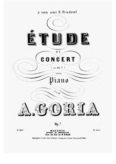 Etude de concert in E Flat Major, Op.7: Para Piano by Alexandre Édouard Goria