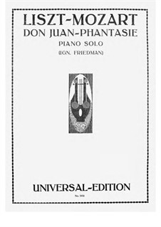 Réminiscences de 'Don Juan'. Transcription on Themes by Mozart, S.418: Para Piano by Franz Liszt