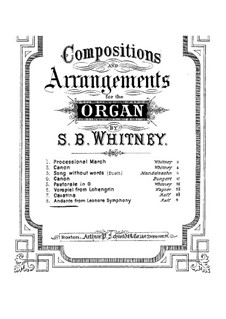 Symphony No.5 'Lenore', Op.177: Movement II, for organ by Joseph Joachim Raff