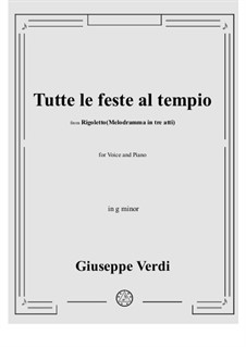 Tutte le feste al tempio: G minor by Giuseppe Verdi