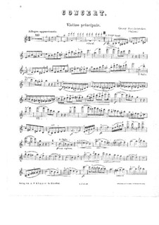 Violin Concerto in A Minor: versão para violino e piano - parte violino by Georg Wilhelm Rauchenecker