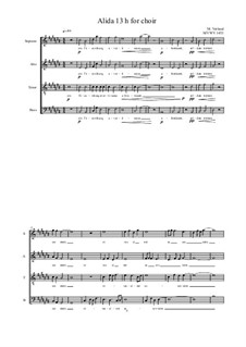 Alida No.13 for Choir: Version h, MVWV 1433 by Maurice Verheul